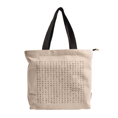 Linnen Shopper Woordzoeker Naturel, Sieraden, Tassen en Uiterlijk, Tassen | Damestassen, Verzenden