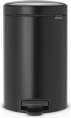 Brabantia NewIcon Prullenbak - 12 liter - Matt Black, Verzenden, Nieuw