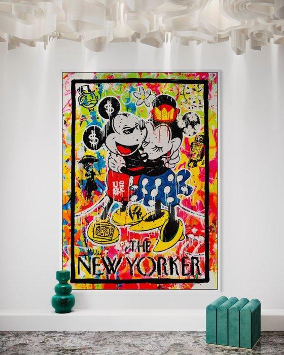 Mikko - Mickey And Minnie Mouse The New Yorker - Super Size, Antiek en Kunst, Kunst | Schilderijen | Modern