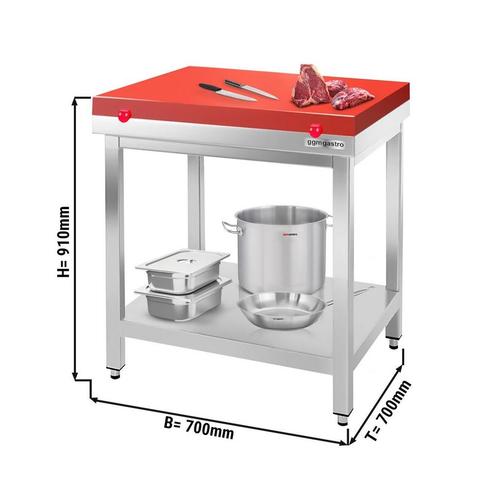 GGM Gastro | RVS werktafel PREMIUM - 700x700mm - |, Huis en Inrichting, Keuken | Keukenbenodigdheden, Nieuw, Verzenden