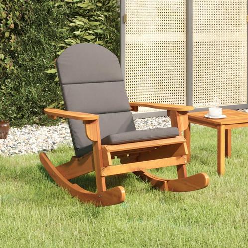 vidaXL Schommelstoel Adirondack met kussens massief, Tuin en Terras, Tuinstoelen, Nieuw, Hout, Verzenden