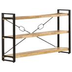 vidaXL Boekenkast met 3 schappen 140x30x80 cm massief, 100 tot 150 cm, Verzenden, Nieuw, Minder dan 100 cm