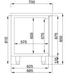Combisteel Koelwerkbank 281L | 2 Deuren (1/1 GN) + 1 Lade |, Witgoed en Apparatuur, Koelkasten en IJskasten, Ophalen of Verzenden