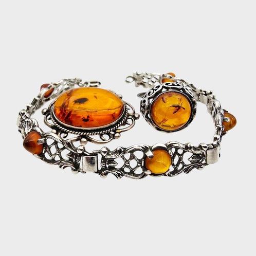 Zonder Minimumprijs - 3-delige sieradenset Zilver - Ring /, Sieraden, Tassen en Uiterlijk, Antieke sieraden