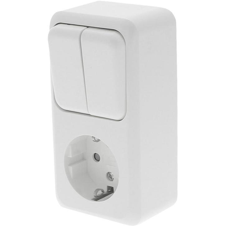 Q-LINK - Wandcontactdoos - Opbouw - 1-voudig Stopcontact -, Doe-het-zelf en Verbouw, Elektra en Kabels, Nieuw, Ophalen of Verzenden