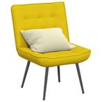 vidaXL Relaxstoel 64x74x84 cm fluweel geel, Huis en Inrichting, Stoelen, Verzenden, Nieuw