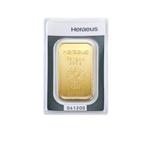 50 gram Goudbaar Heraeus (met certificaat), Postzegels en Munten, Edelmetalen en Baren, Verzenden, Goud