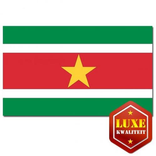 Surinaamse vlag goede kwaliteit - Suriname versiering, Hobby en Vrije tijd, Feestartikelen, Verzenden