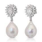 Oorbellen - 18 karaat Witgoud - 22.07ct. tw. Diamant, Sieraden, Tassen en Uiterlijk, Oorbellen, Nieuw