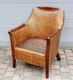 art-Deco koloniale stijl rotan stoel - Fauteuil - Rotan, Antiek en Kunst