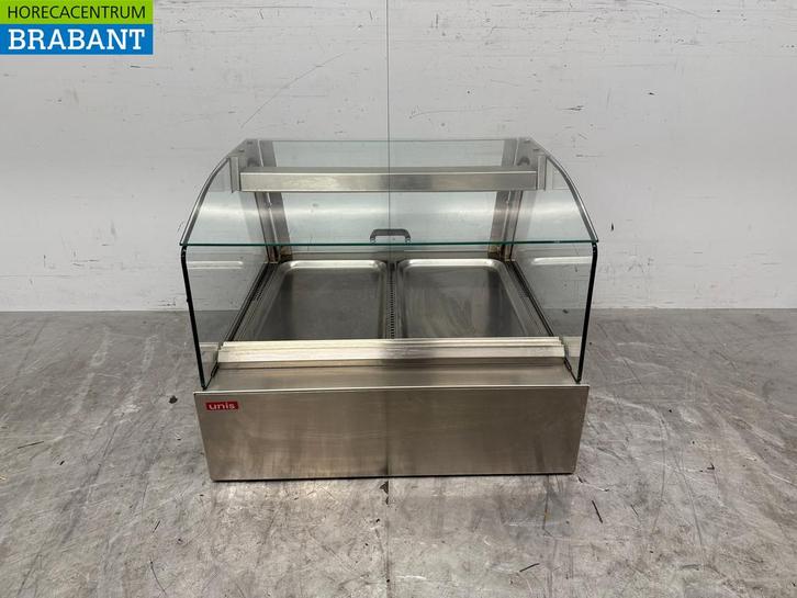 RVS Unis Warmhoudvitrine 2 x 1/1 GN 230V Horeca, Zakelijke goederen, Horeca | Keukenapparatuur, Gebruikt, Ophalen of Verzenden