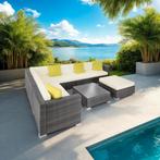 Wicker loungeset met aluminium frame Marbella - grijs, Tuin en Terras, Verzenden, Nieuw
