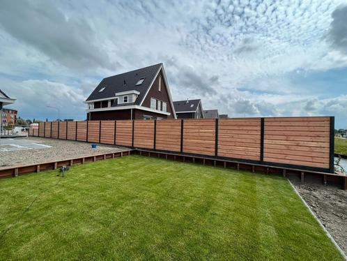hout-beton schutting incl montage bij interesse stuur pb !, Tuin en Terras, Schuttingen, 1 tot 2 meter, 6 meter of meer, Nieuw