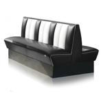 Classic Dubbele Retro Diner Bank Bel Air HW150 Zwart, Huis en Inrichting, Banken | Bankstellen, Ophalen, Gebruikt