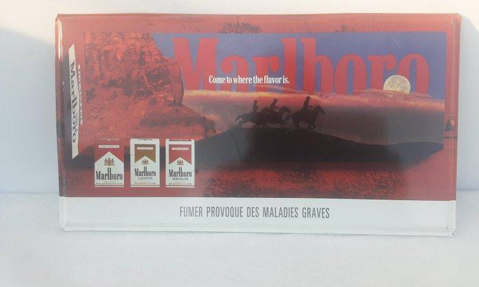 Bord - Metaal - Marlboro, Antiek en Kunst, Antiek | Wandborden en Tegels