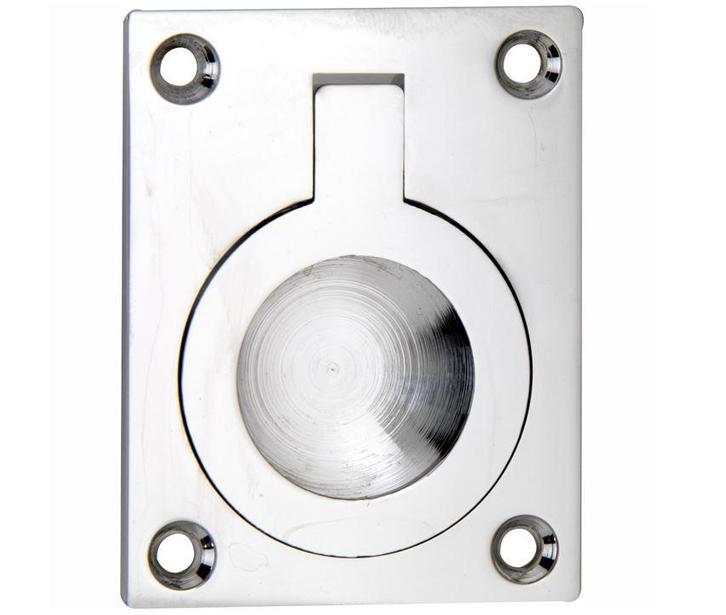 Luikring rechthoekig 40x30 mm glans nikkel, Doe-het-zelf en Verbouw, Hang- en Sluitwerk, Verzenden