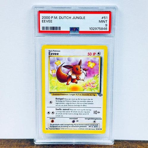 Pokémon Graded card - Eevee - Jungle #51 - Pokémon - PSA 9, Hobby en Vrije tijd, Verzamelkaartspellen | Pokémon