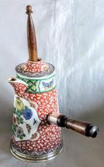 Adolphe Roustang - Chocoladepot (2) - Porselein, Zilver -, Antiek en Kunst