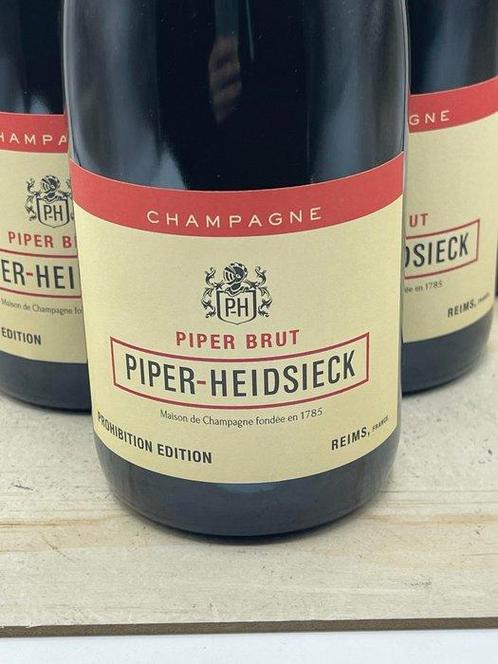 Piper Heidsieck, Prohibtiion - Champagne Brut - 6 Flessen, Verzamelen, Wijnen