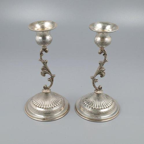 Giuliano Pellegrini - Kandelaar (2) - .800 zilver, Antiek en Kunst, Antiek | Goud en Zilver