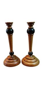 Pair of Mid century Art Deco candlesticks set with two