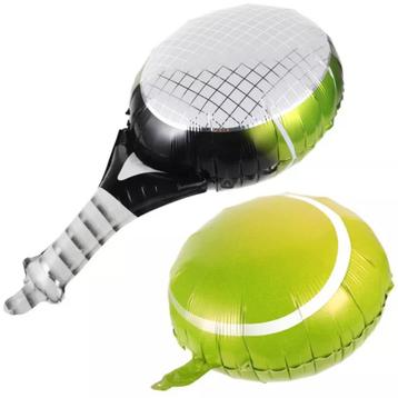 Tennis racket en bal folie ballonnen set beschikbaar voor biedingen