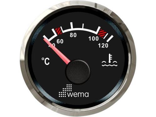 Wema Silver series Watertemperatuur meter - NMEA2000 - Zwart, Watersport en Boten, Bootonderdelen, Ophalen of Verzenden