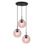 Retro hanglamp roze, Rifka, Nieuw, Ophalen of Verzenden, Glas, 75 cm of meer