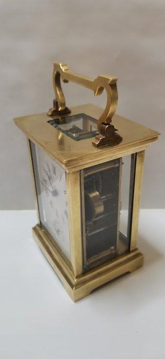 Rijtuigklok, Wekker - Messing - Brons - Glas - 1910-1920, Antiek en Kunst, Antiek | Klokken