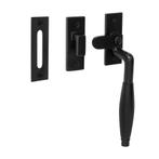 Raamsluiting Deco, verstevigd, mat zwart, rechts - voor d..., Ophalen of Verzenden, Nieuw, Koper of Messing, Schuif of Grendel