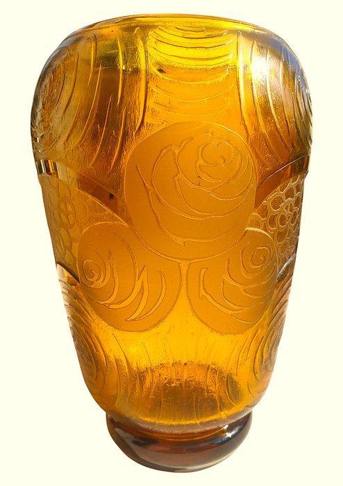 MONTJOYE - Auguste HEILIGENSTEIN - Vaas - Art-Decovaas en, Antiek en Kunst, Antiek | Glas en Kristal