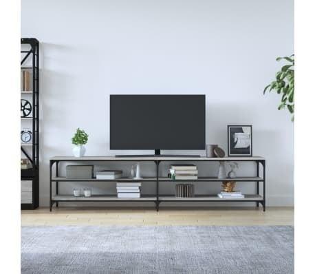 Tv-meubel 200cm Grijs Eiken - Retourdeal - 50% Korting!, Huis en Inrichting, Kasten | Televisiemeubels, 75 cm of meer, Nieuw, Minder dan 100 cm