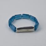 Armband met kleurkralen en metalen balk – unisex – nieuw, Verzenden, Nieuw