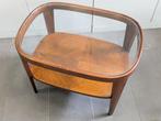 Salontafel - Glas, Hout - Houten structuur van kersenhout en