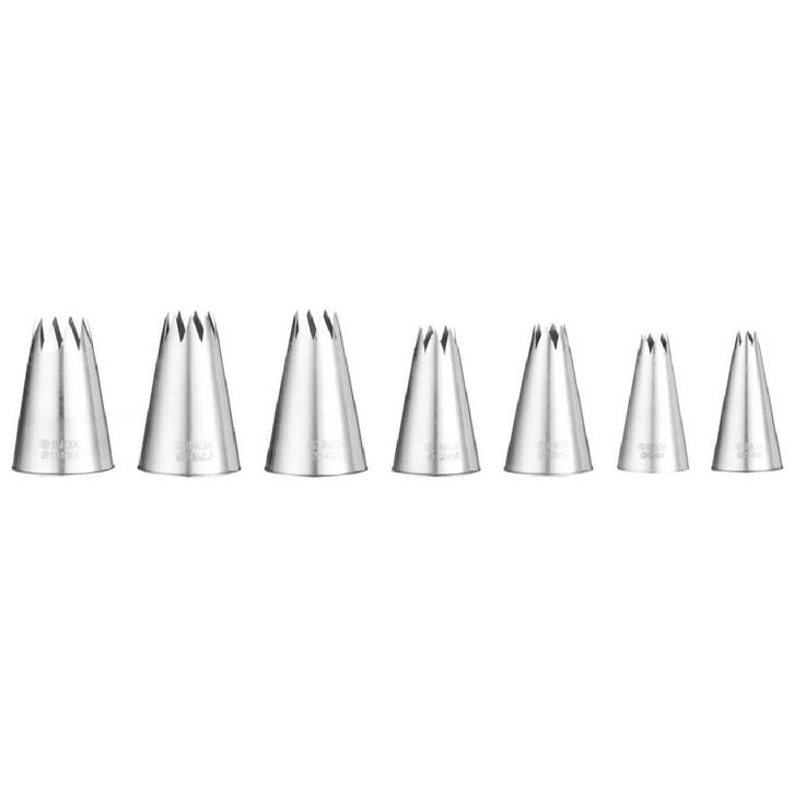 Hendi Spuitmondjes Ster Set/7, Hobby en Vrije tijd, Taarten en Cupcakes maken, Nieuw, Verzenden