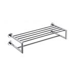 Dubbele Handdoekhouder Sapho X-Round met Plankopslag 65 cm, Ophalen of Verzenden, Nieuw, Chroom, Bad