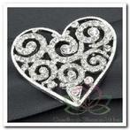 Strass Slider Hart Zilver diamantjes, Hobby en Vrije tijd, Knutselen, Ophalen of Verzenden, Nieuw