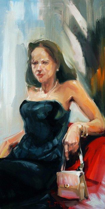 Jurij Frey - Sitzende, Paris, Antiek en Kunst, Kunst | Schilderijen | Modern