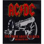 AC/DC For Those About to Rock We Salute You patch off. merch, Ophalen of Verzenden, Nieuw, Kleding