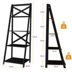 2 Stuks 4-Laags Ladderplank Moderne Hoekboekenplank Houten B, Huis en Inrichting, Kasten | Boekenkasten, Nieuw, Verzenden