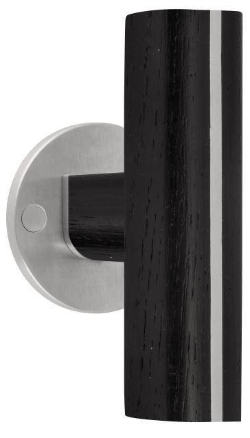 Vaste (Kast)Knop PIET BOON PBT22V/50 mat rvs/eikenhout zwart, Doe-het-zelf en Verbouw, Hang- en Sluitwerk, Verzenden