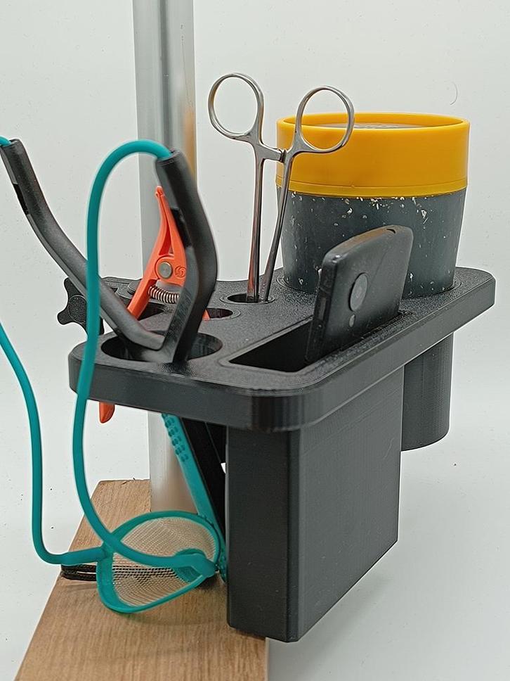 Multifunctionele Beker- en Telefoonhouder voor op je viskist, Watersport en Boten, Hengelsport | Karpervissen, Overige typen, Nieuw