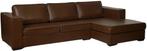 Leren bank Special, 2.5-zitsbank + Longchair (284x100cm) - E, Huis en Inrichting, Banken | Bankstellen, 250 tot 300 cm, Hoekbank