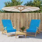 vidaXL Strandhanddoeken 2 st 400 g/m² 60x135 cm stof, Verzenden, Nieuw