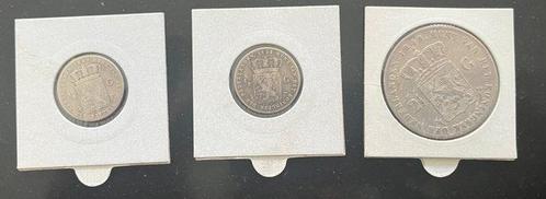 Nederland. 1/2, 2 1/2 Gulden 1848/1858, 3 stuks (Zonder, Postzegels en Munten, Munten | Nederland