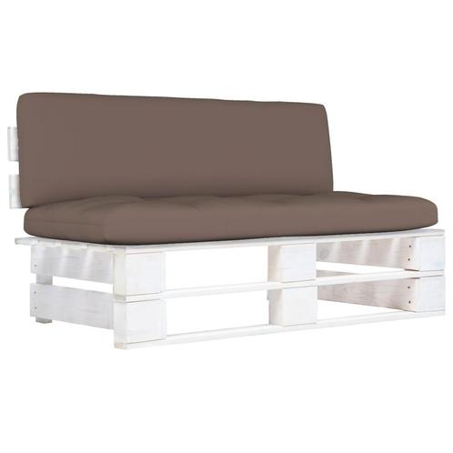 vidaXL Tuinmiddenbank pallet geïmpregneerd grenenhout wit, Tuin en Terras, Tuinsets en Loungesets, Nieuw, Verzenden
