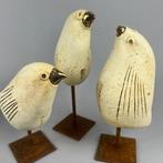 Ewa Budzowska - NO RESERVE- 3 BIG BIRDS- (with 24carat gold), Antiek en Kunst