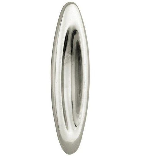 Schuifdeurkom Elips glans nikkel, Doe-het-zelf en Verbouw, Hang- en Sluitwerk, Nieuw, Ophalen of Verzenden