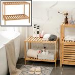 Houten bankje van bamboe hout - Badkamer opbergrek -