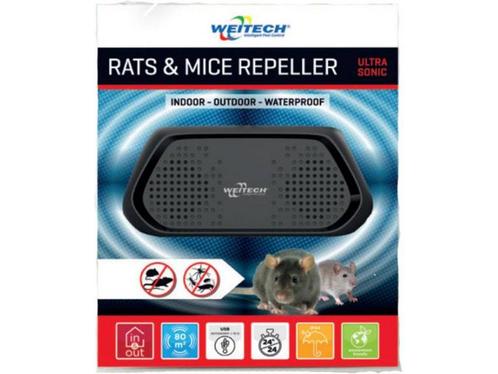 Weitech Ultrasonic Rats & Mice Repeller (Indoor - Outdoor -, Huis en Inrichting, Woonaccessoires | Overige, Nieuw, Verzenden